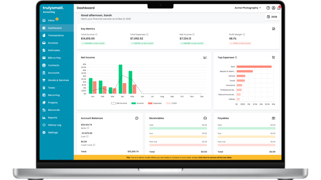 TrulySmall Dashboard