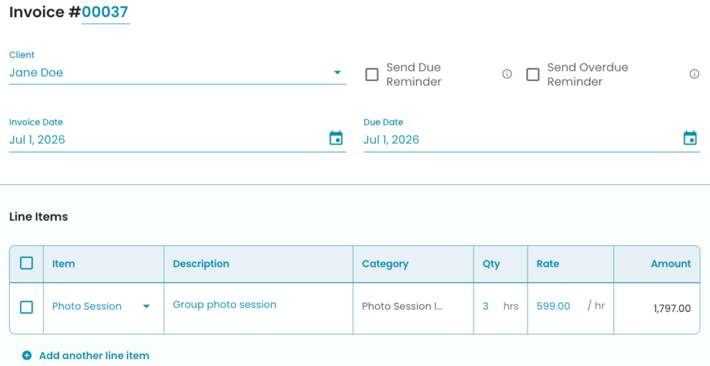 Invoice hourly in TrulySmall Accounting