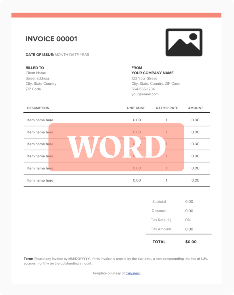 Free Freelancer Invoice Templates - TrulySmall Inside Invoice For Self Employed Template