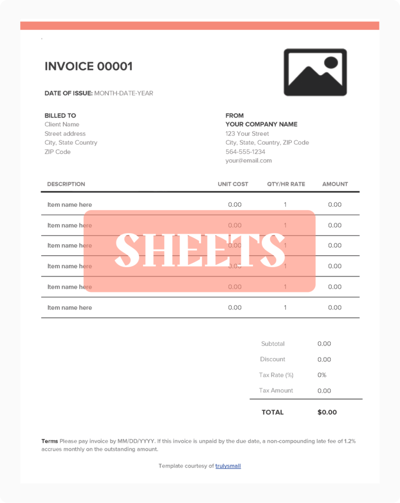 Free Freelancer Invoice Templates Trulysmall