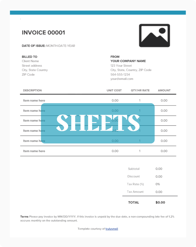 Free Developer Invoice Templates Trulysmall