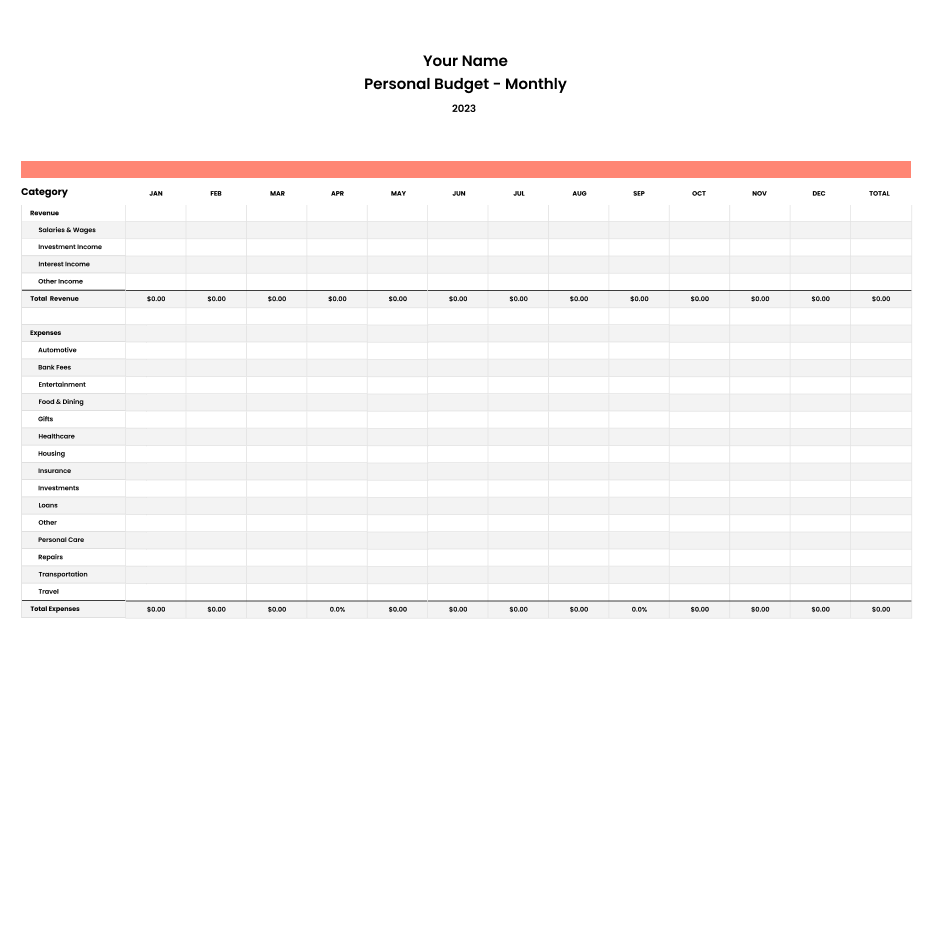 Personal-Budget-Monthly