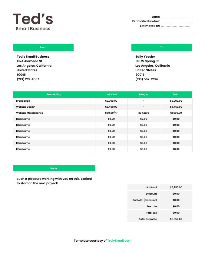 Simple Invoice Template